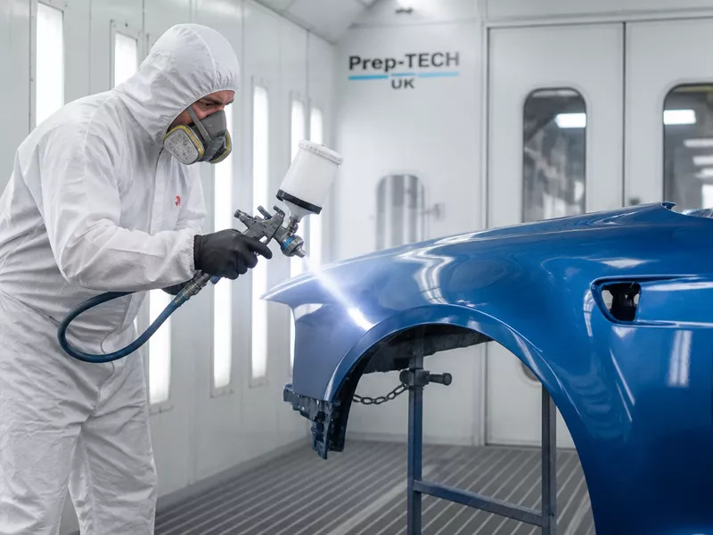 Precision spray-bake oven painting at Autoline Car Body Repairs Bacup
