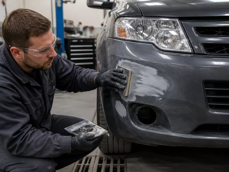 Bumper scuff and crack repair Bacup